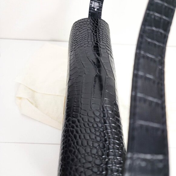 The Curated The Classic Shoulder Bag in Black Mock Print - Picture 6 of 10